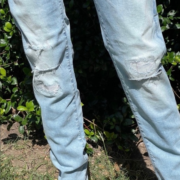 NWT G-Star Slim Distressed Restored Denim Light Washed Jeans - Picture 13 of 15